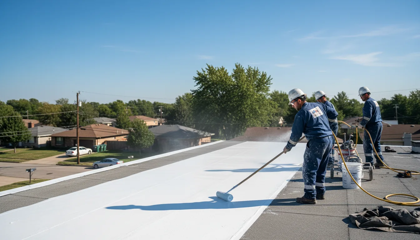 Commercial roof coating in Adams, NY near me